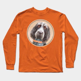 Spinone Italiano Painting - Cute Original Dog Art Long Sleeve T-Shirt